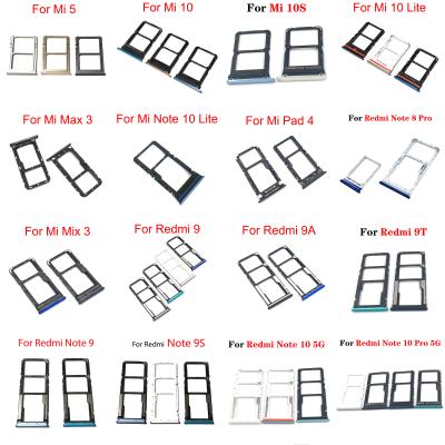 China Part Sim Card Slot Tray Cell Phone Holder Repair For Xiaomi MI 5 10 10S Note 10 3 4 Lite Mix 3 Max Pad For Redmi Note 8 9 9A 9T 9 9S 10 pro 5G for sale