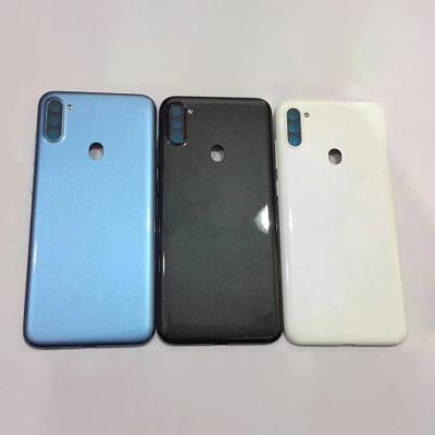 China Back Cover Rear Door Silicone Battery Rubber Glass Housing Case For Samsung Galaxy A11 Back Rear Housing Case With Lens for sale