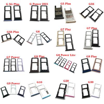 China High Quality Sim Card Tray Holder Repair Cell Phone Part For Motorola Moto G G20 G30 G50 G60S G100 5G G6 G5 G5S G6 G7 G8 G9 Plus Game Power Lite 2021 for sale