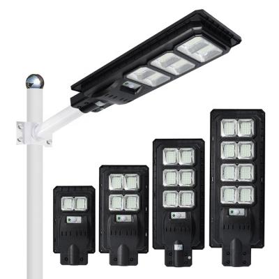 China ABS Ip65 100w 200w 300w 400w all ROAD remote control outdoor waterproof all in one integrated led solar street light for sale