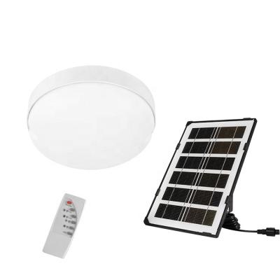 China Outdoor Mounted Round Shape Ip65 50w 100w Modern Indoor Waterproof Warm White Solar Led Ceiling Light for sale