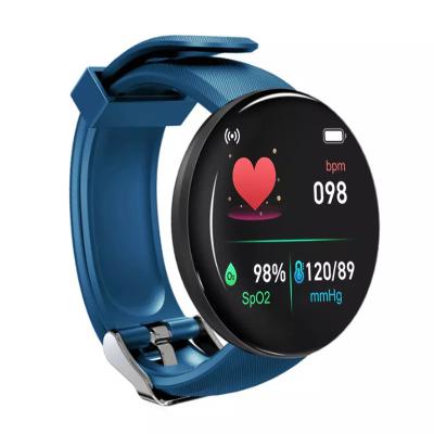 China 1.3 inch screen round heart Rate Blood Pressure Waterproof best gift D18 smart bracelet sport MP3 playback for kids d20 y68 118 for sale