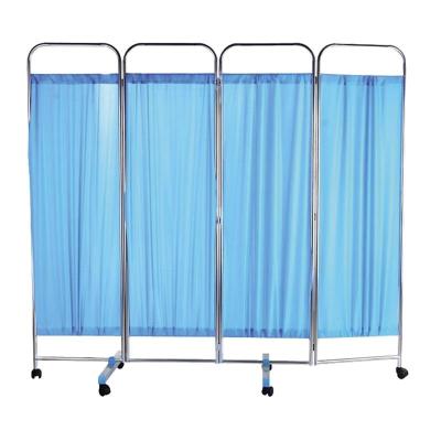 China Stainless Steel Folding 3, 4, Bed Screen MN-PF001 5 Fold Mobile Hospital Bed Screen Flat Layer Screen Printing Machine for sale