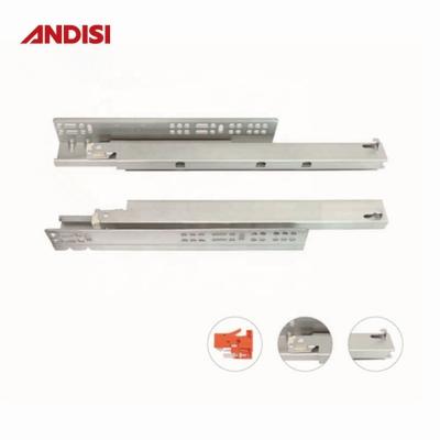 China Furniture Hardware Cabinet Full Extension Push to Open Drawer Concealed Undermount Slide for sale