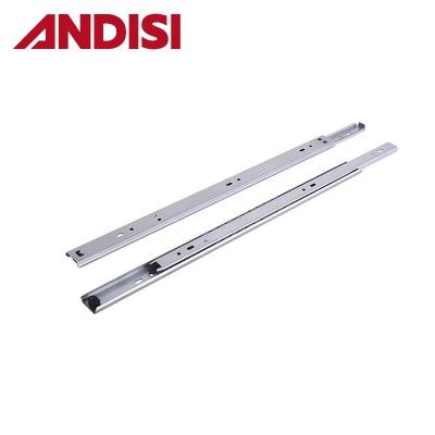 China 15kg Loading Capacity 27mm Two Way Steel Telescopic Drawer Runner for Table Drawer for sale