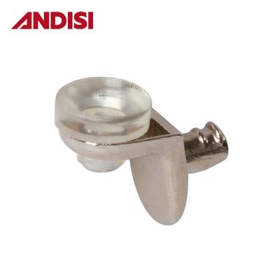 China Zinc Alloy Glass Clip Clamp Bracket Holder for Cabinet Shelf Other Furniture Hardware for sale