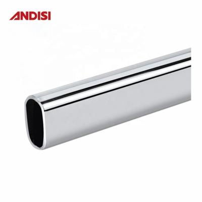 China 30x15 Chrome Steel Oval Closet Rod para acessórios de guarda-roupa e organização do armário à venda