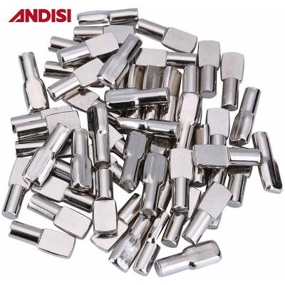 China Nickel Plated Spoon Shape Metal Bracket 5mm Shelf Support Pegs for Furniture Cabinet for sale