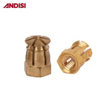 China Furniture Mini Fix M6 Threaded Wood Brass Insert Nut with 12mm Length and Thread Type for sale