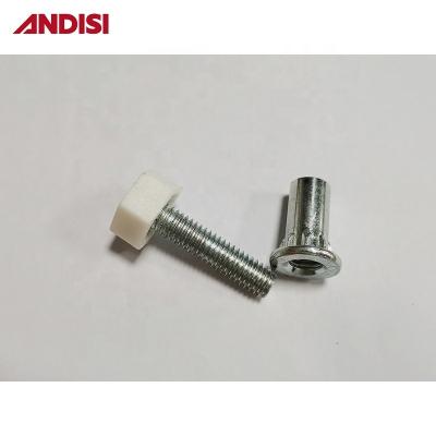 China Anti-Scratch Adjustable Furniture Glide Leg with Zinc Plated Steel and 8mm Diameter for sale