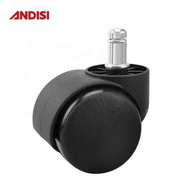 China Furniture Caster Diameter 50mm Black PA Nylon Swivel Office Chair Cabinet Chair Wheel for sale