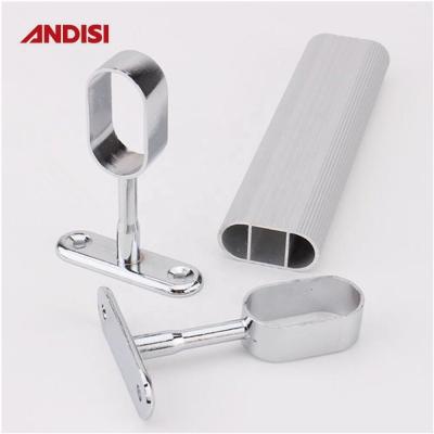 China Meubels Hardware Center Closet Rod Bracket voor slaapkamer Garderobe Support Tube Holder Te koop