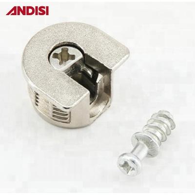 China Zinklegeringsmeubelconnector Gegooid zinkdowel pin schroef en cam lock schijf Mail verpakking Te koop