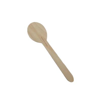 China Composable Disposable Biodegradable Wooden Disposable Cutlery Spoon 155mm for sale