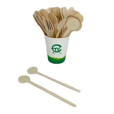 China Sustainable Disposable Wooden Coffee Stirrer Wooden Sticks for sale