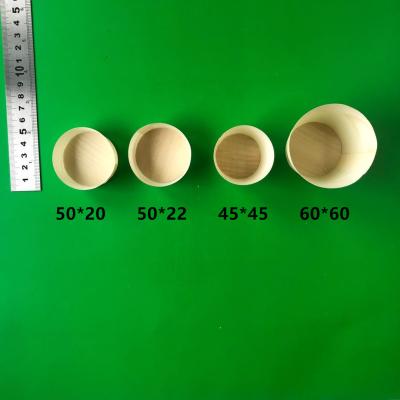 China Disposable Disposable Pine Ice Chip Wooden Cup 50*22mm for sale