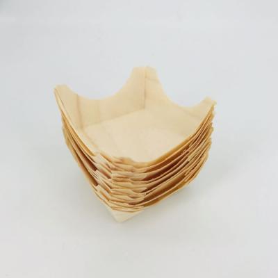 China Disposable Foam Disposable Wooden Cup For Sushi for sale