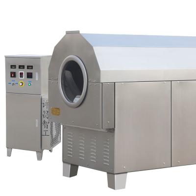 China Beverage Plant Electromagnetic Roasting Machine for Pop Nuts and Corn Seeds Almond Chilli Roaster Roaster Machine for sale