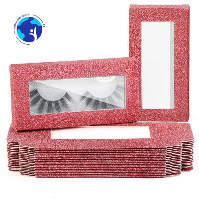 China Wholesale Recyclable Purple Paper Cardboard Eye Lash Cosmetic Box Custom Logo Printing Beauty for sale