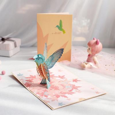 China Bird Greeting Birthday Father's Day Mother's Day Wedding Christmas Decoration Custom Card Recyclable Postcard for sale