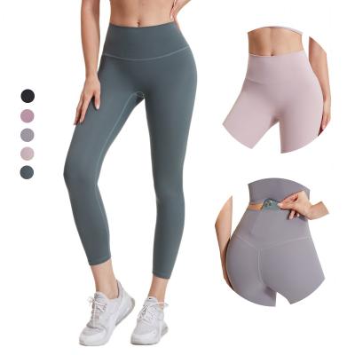 China Simple Design Breathable Plus Seamless Yoga Leggings High Waisted Waisted Workout Leggings Fitness GYM Custom Pants With Pocket for sale