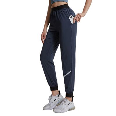 China Breathable Soft Touch Women Yoga Track Pants Custom Jogging Pants Running Pants Sports Joggers With Pockets And Reflective Branding for sale