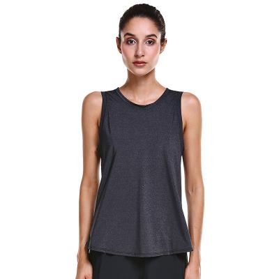 China Simple Wholesale Quick-Dry Backless Yoga Top Antibacterial Women's Tank Workout Tank Workout Shirts for sale