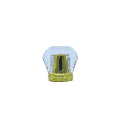 China Non Spill Luxury Acrylic Perfume Cap Crimp Kind Bottle for sale