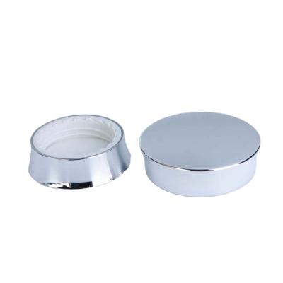 China Non Spill Skin Care Containers Bright Silver Material ABS Material Screw Cap Wholesale for sale