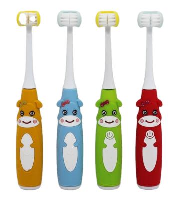 China New Profesional Battery Operated Portable Electronic Kids Travel Sonic Toothbrush Baby Soft Animal Soft Toothbrush for sale