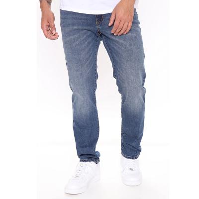 China High Quality QUICK DRY Straight Leg Mid Waisted Washed Solid Slim Fit Custom Fashionable Jeans For Men for sale