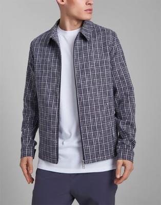 China Factory Wholesale Custom Textured Harrington Men's Casual Softshell Jacket QUICK DRY for sale