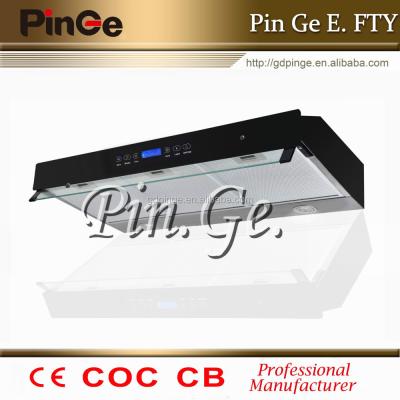 China Hotel Touch Screen Range Hood Ultrathin Cooker Hood for sale