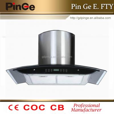 China Wall Mounted Hotel Range Hood / Cooker Hood For Kitchen 90CM PG02H-90 Touch Screen for sale