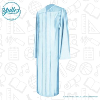 China Factory Wholesale Cheap Shiny Light Blue Classic Graduation Dress for sale