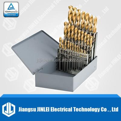 China Metal drilling 19pcs/25pcs hss tin tipped workman drill bit set for sale