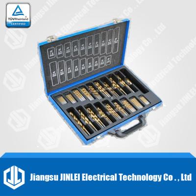 China Metal Drilling 170 Pcs Twist Drill Bits Set Titanium Coated HSS 4241 for sale