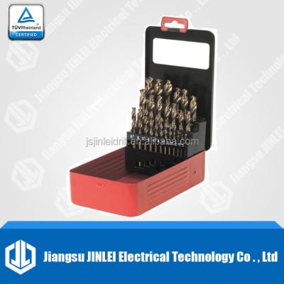 China Metal Drilling HSS M35 Cobalt Drill Bits Set 25pc Metric for sale