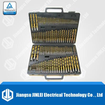 China Titanium metal drilling 115 pcs drill bit set metal case split point hss straight shank drill bit for sale