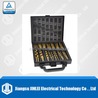 China Metal drilling 99pcs hss titanium coated drill bits set with metal box packing for sale