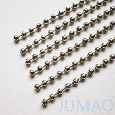 China 6 mm Círculo de metal cromado de plata de cuentas de cortinas cadena para la partición de ventanas en venta