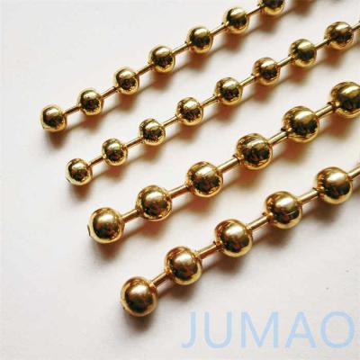 China Gold Stainless Steel Metal Bead Ball Curtains Chain For Architectural for sale