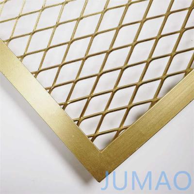 China Champagne Gold Architectural Expanded Metal Copper Mesh for sale