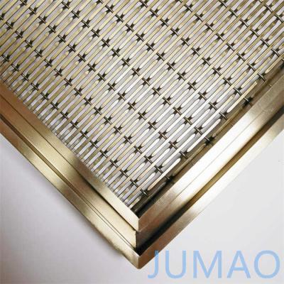 China Champagne Finish Cabinet Mesh Inserts Metal For Armoires Door for sale