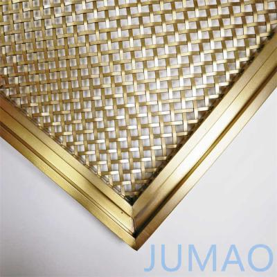 China Custom Mild Steel Cabinet Mesh Inserts Gold Galvanized Surface for sale