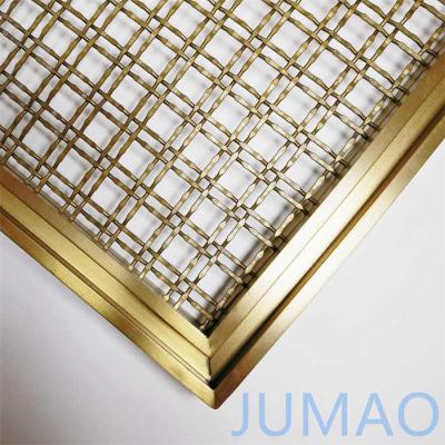 China Stainless Steel Brass Mesh Cabinet Inserts Wire Grille For Cabinetry for sale