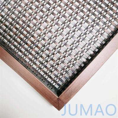 China Antique Copper Crimped Wire Mesh Room Divider Metal Screen Office Home for sale