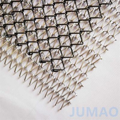 Chine Rideaux métalliques en treillis diamantés Jumao Sprial Draperies métalliques décoratives à vendre