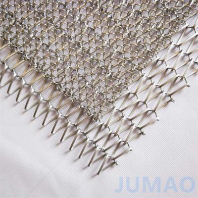 China Maximaal Onbeperkt Metalen Mesh Gordijn Textuur Met Diamanten Perforaties Te koop