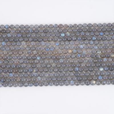 China Jewelry Making Wholesale 6mm8mm10mm Natural Blue Labradorites Beads Gemstones Polished Loose Round Beads Reflecting Blue Light Labradorites for sale